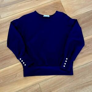 Blen Drop Shoulder Cuff Detail Sweater